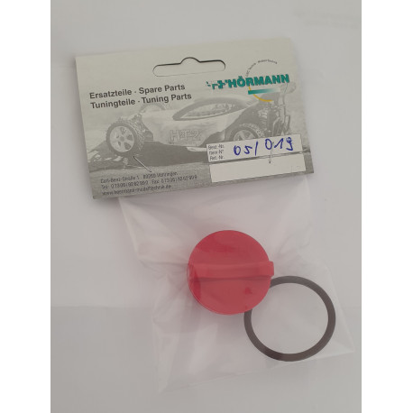 Bouchon de réservoir rouge avec joint torique