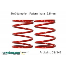 ressort court 2,5mm rouge (2 pièces)