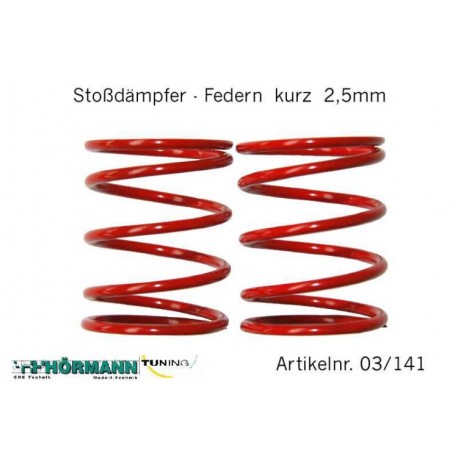 ressort court 2,5mm rouge (2 pièces)