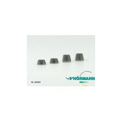 cône 6x4mm - acier (4 pièces)