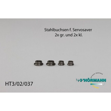 Bagues en acier pour Barre d’Ackerman (2x grande, 2x petites) 